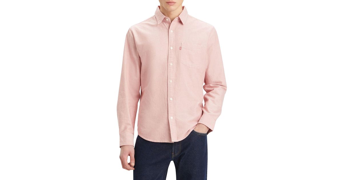Levi s Sunset 1 pocket Standard Button Down Shirt in Pink for Men Lyst UK