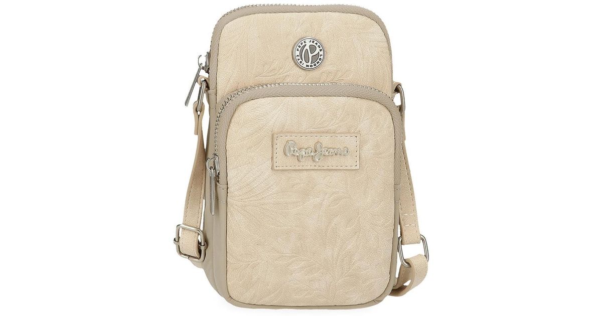 Zaino Jeans Zaino Jana Di Pepe Jeans Blu E Beige, Poliestere E