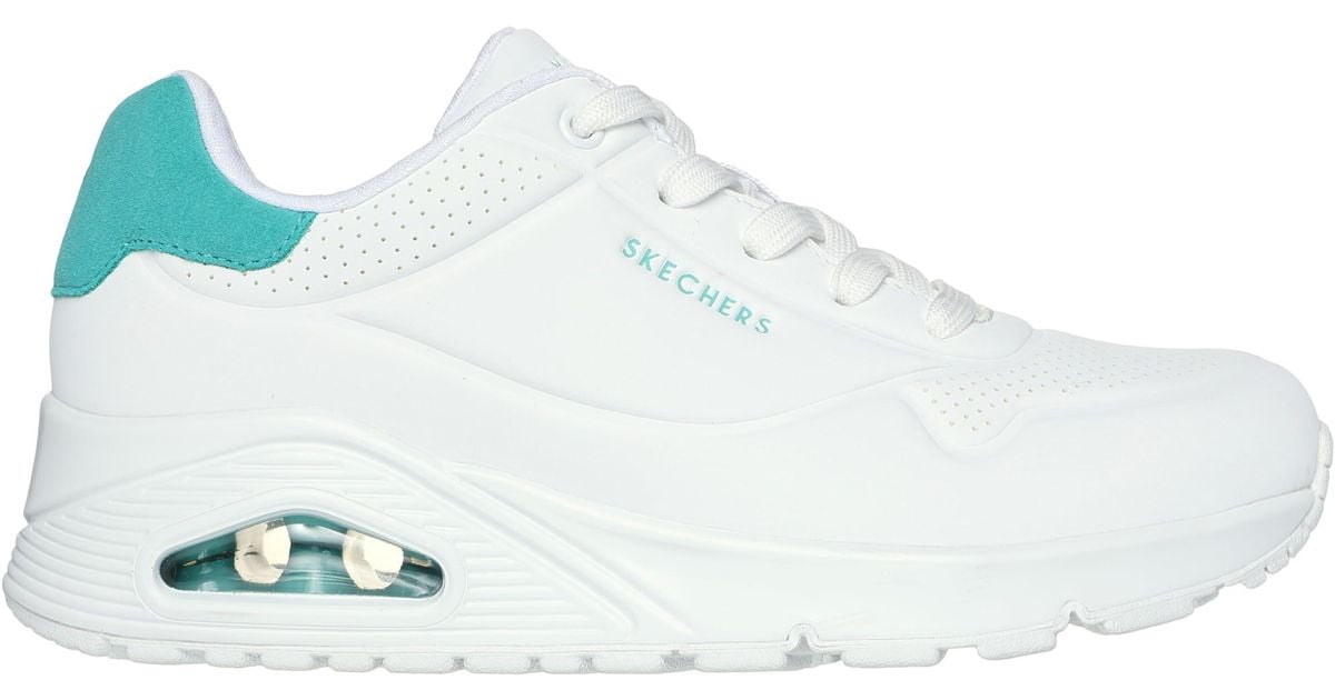 Skechers Uno White Durabuck mint Suede Trim 5 Uk Lyst UK