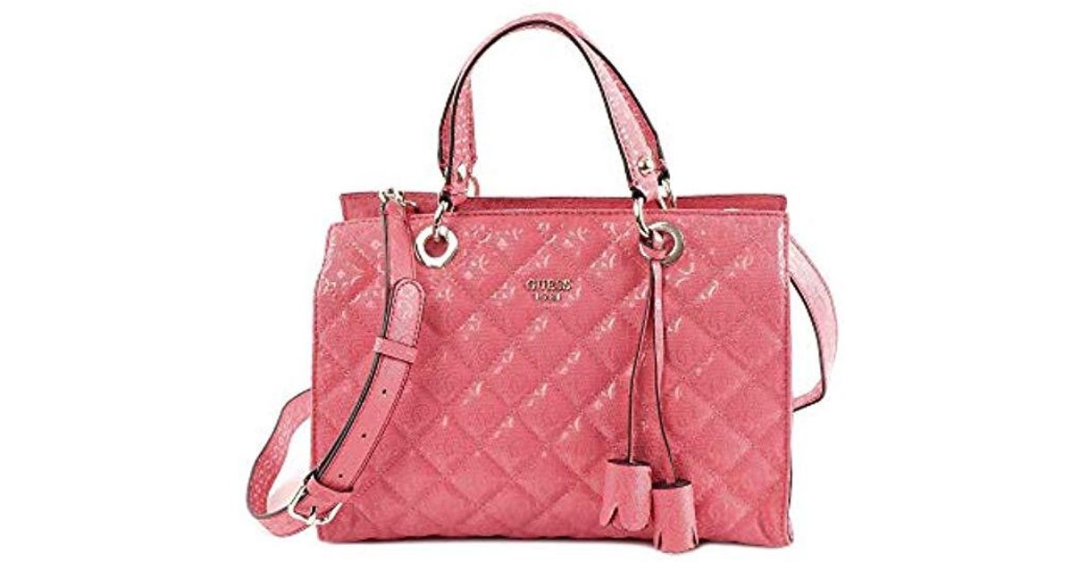 guess pink handbag
