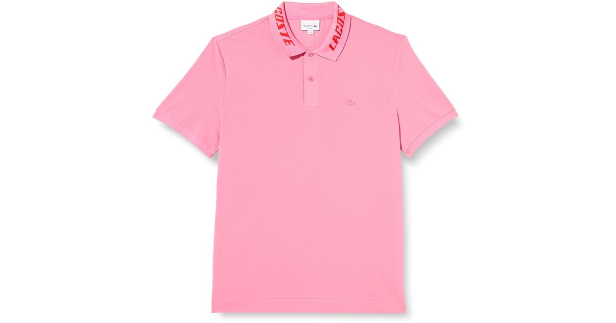 Lacoste Ph9642 Polo Shirts in Pink for Men Lyst UK