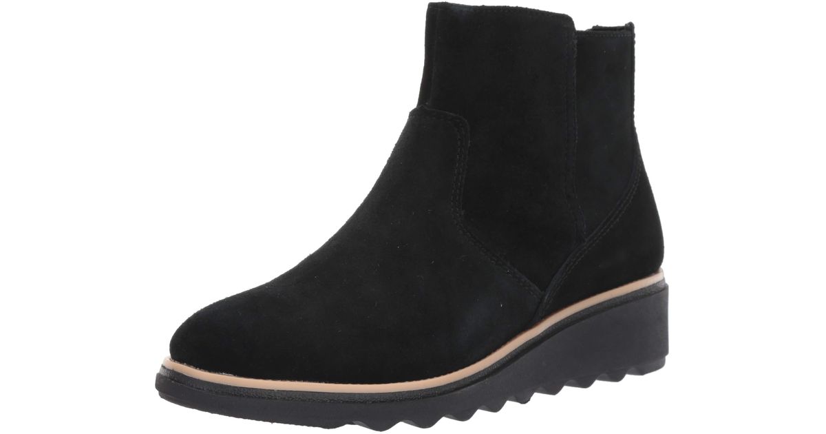 Clarks Suede Sharon Swing Ankle Boot in Black Suede (Black) - Save 14% ...