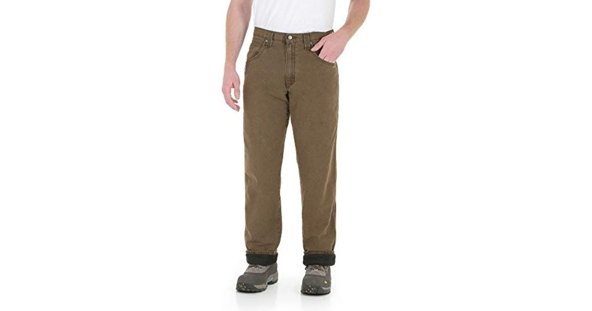 wrangler fleece lined work pants