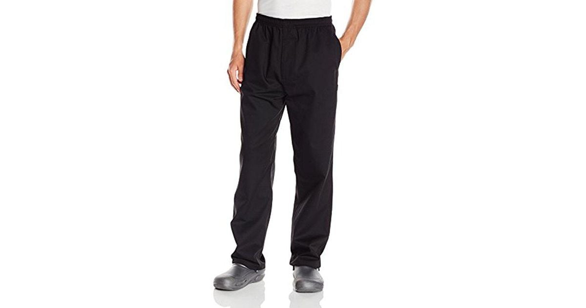 Dickies Chef Traditional Baggy Pant With Zipper Fly in Black for Men