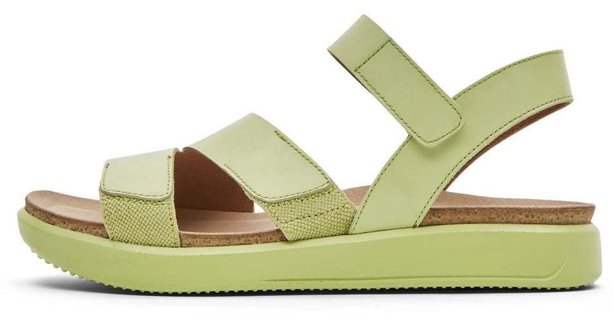 Rockport Womens Kells Bay 3-strap Sandal - Size 5 M - Green - Save 12% ...