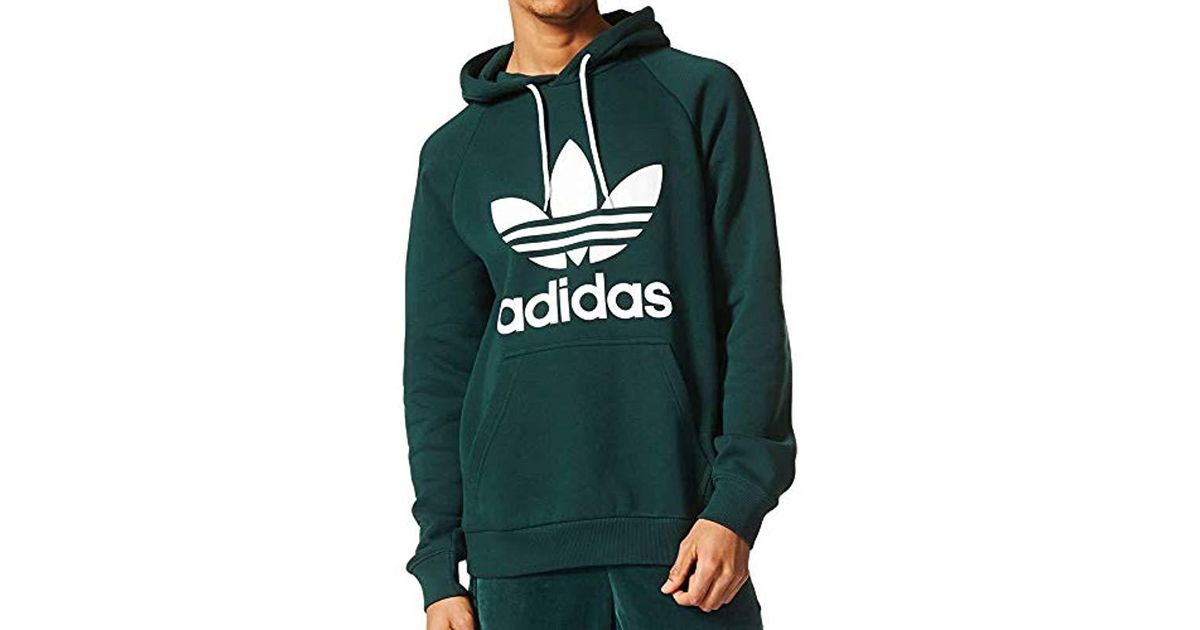 adidas trefoil hoodie green night