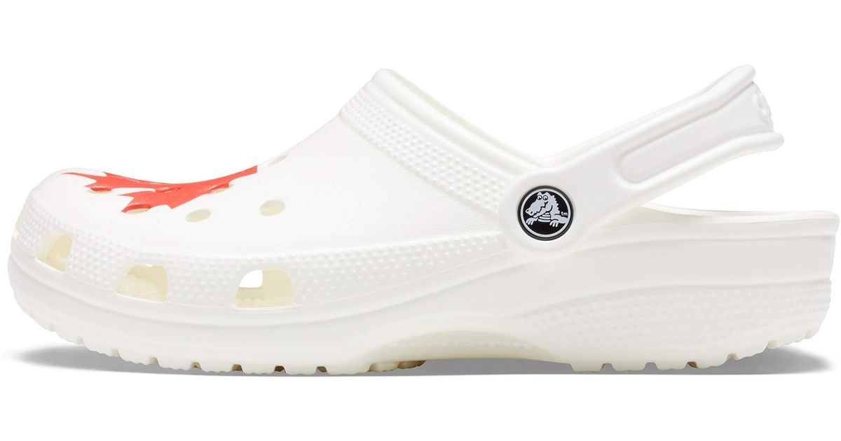 Crocs™ Classic Canadian Flag Clog in White Lyst