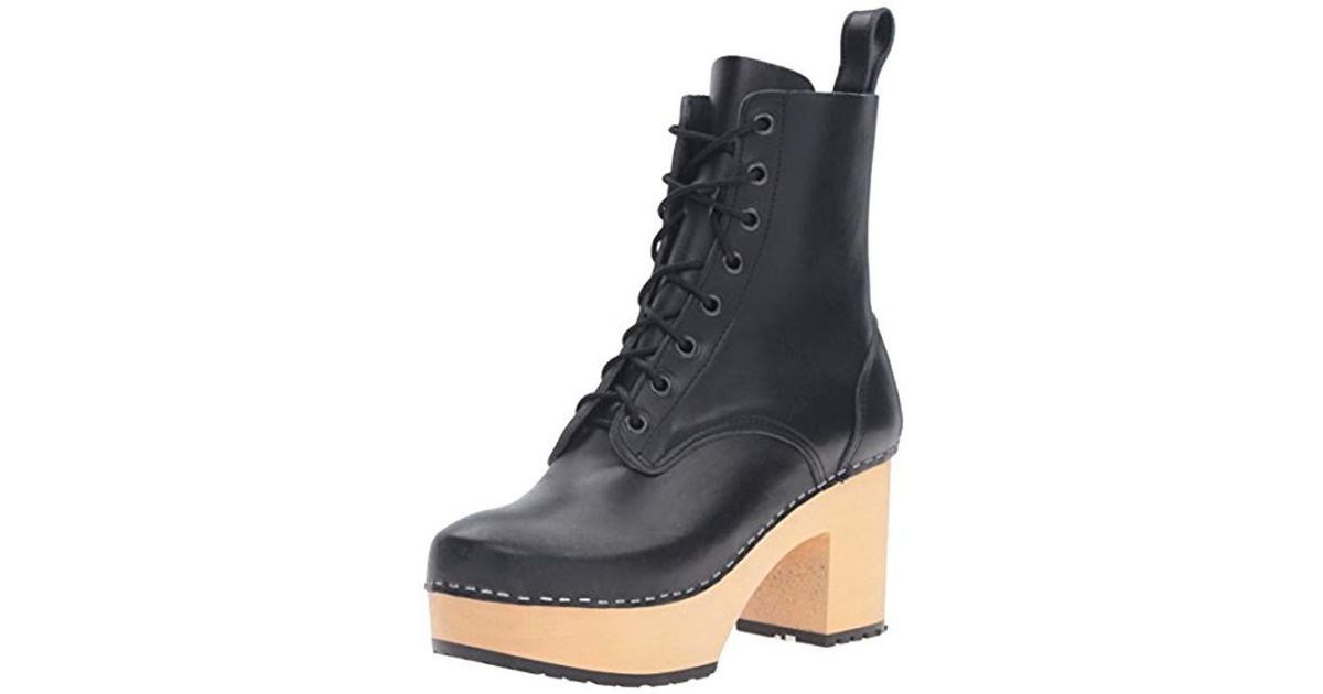 swedish hasbeens lace up plateau