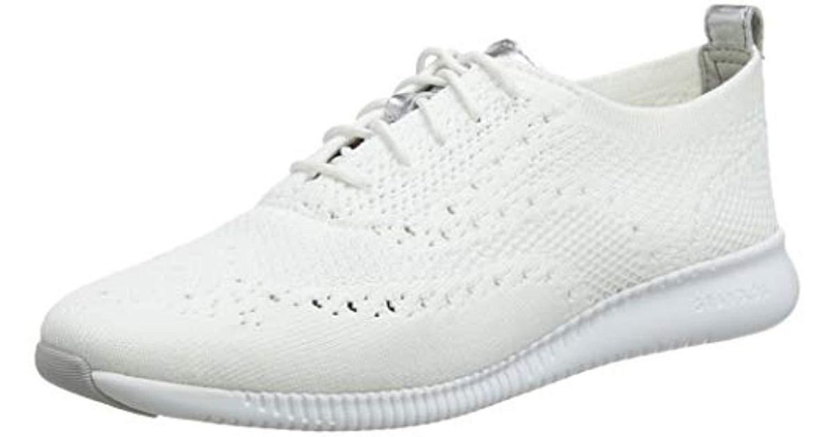 Cole Haan Rubber 2.zerogrand Stitchlite Oxford Shoes in White - Lyst