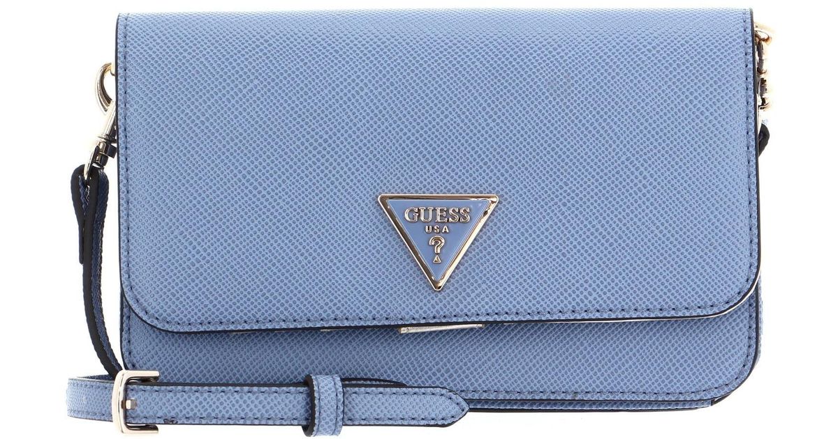 Guess Noelle Crossbody Flap Organizer in Blue Lyst