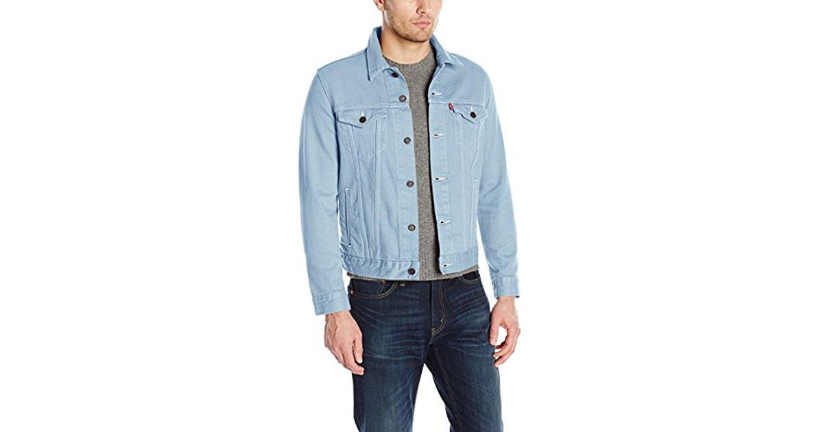 levi's trucker jacket blue