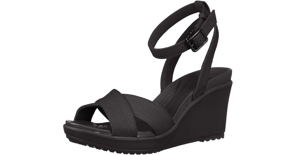 Crocs leigh best sale ankle strap wedge