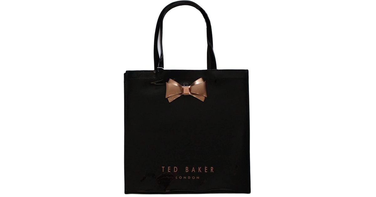Ted Baker Plain Bow Icon Shopper Bag alacon Size Large in Black Lyst UK