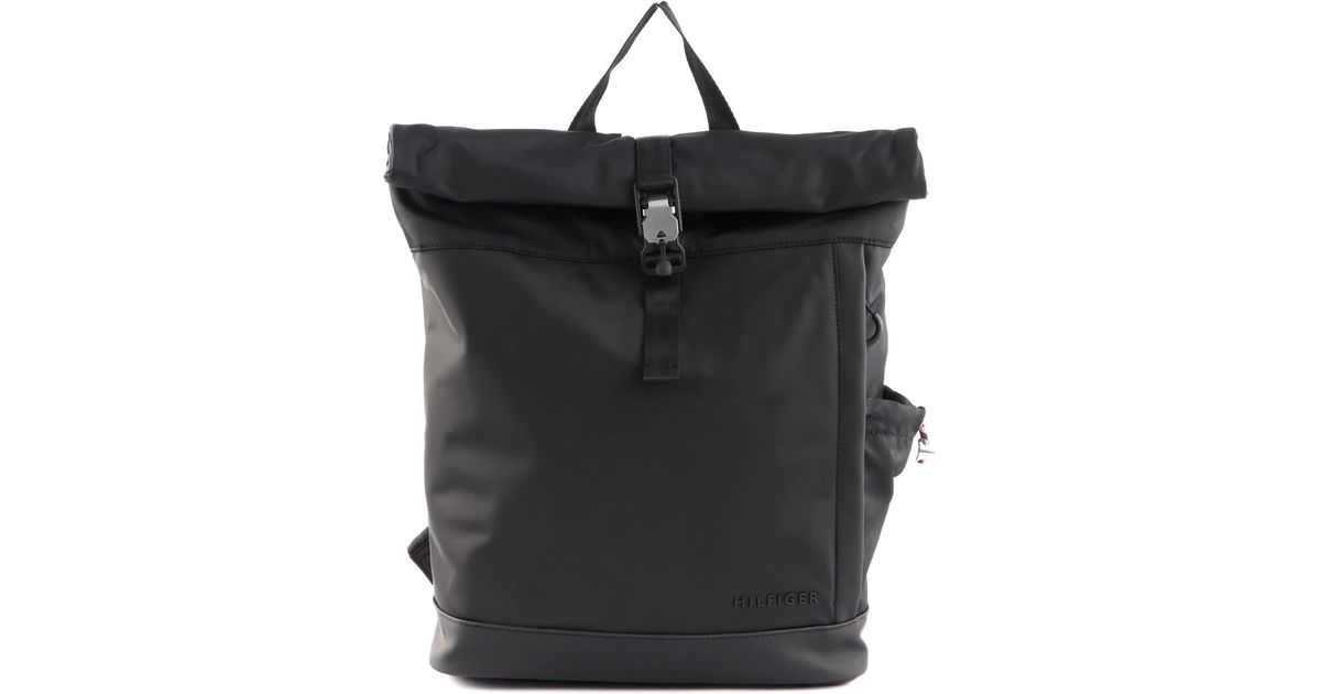 Tommy Hilfiger Tech Essential Rolltop Backpack Black für Herren Lyst DE