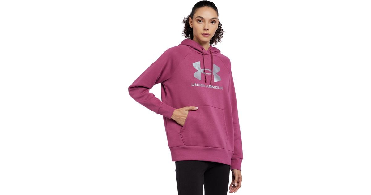 Felpa con cappuccio da donna Rival Fleece Shimmer di Under Armour