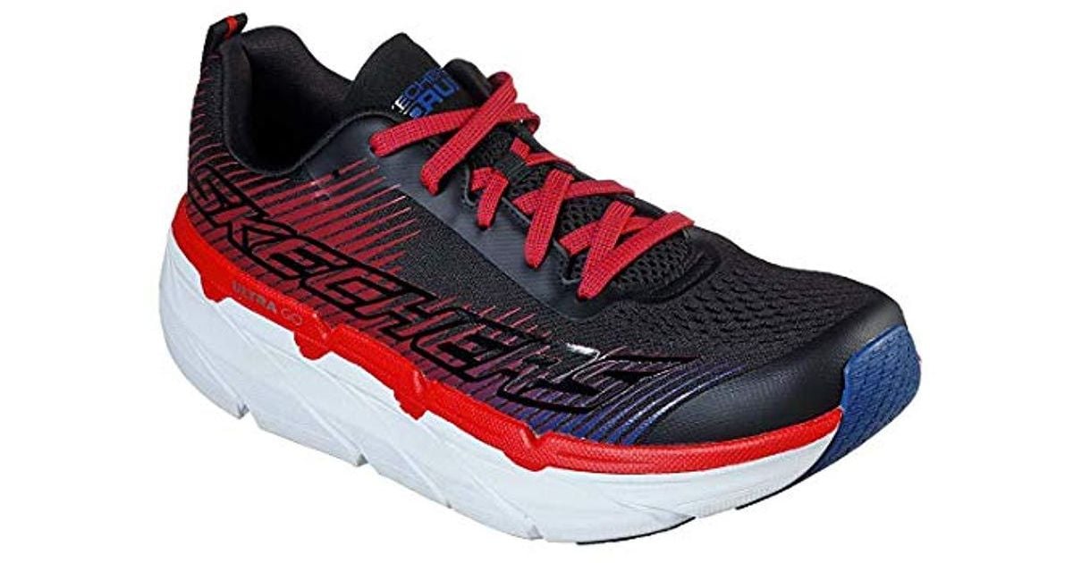 Skechers Max Cushioning Premier-performance Walking & Running Shoe Sneaker in Black/White/Red