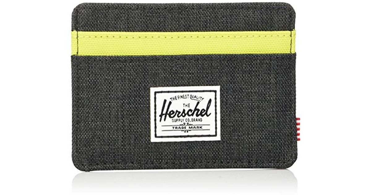 Lyst Herschel Supply Co. Charlie Rfid Wallet, in Black