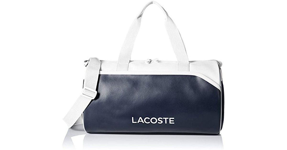 lacoste white duffle bag