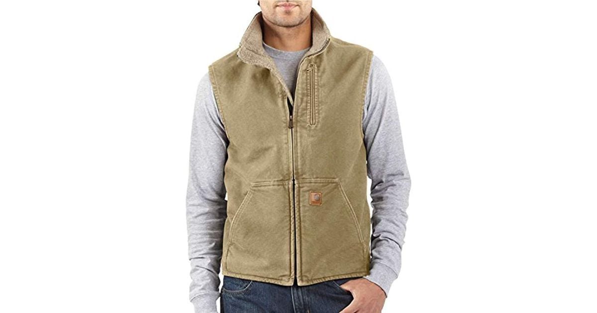 carhartt mock neck sherpa lined vest
