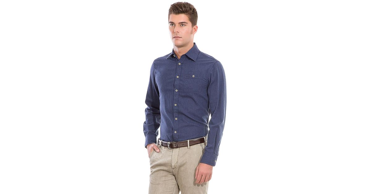 Pedro del Hierro Camisa Liso Sport Azul L Springfield de hombre de color Azul Lyst