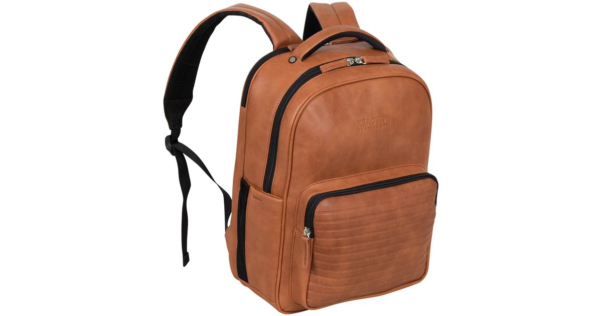 Kenneth Cole Leder On Track Pack Veganes Leder 15,6 Zoll Laptop & Tablet  Bookbag Anti-Diebstahl RFID Rucksack für Schule in Braun - Lyst