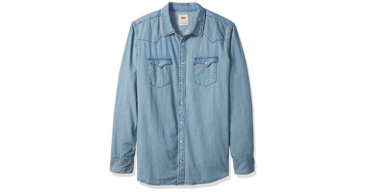 levi's big and tall denim shirts