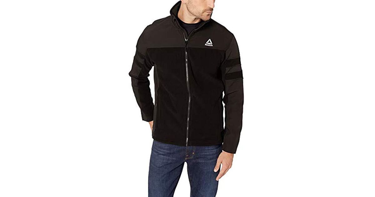 reebok men's softshell active jacket