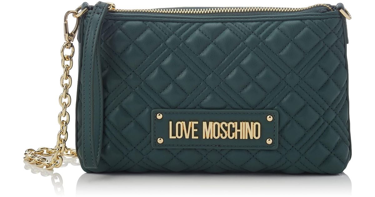 Love Moschino Borsa Quilted Pu Bottiglia Shoulder Bag in Green | Lyst UK