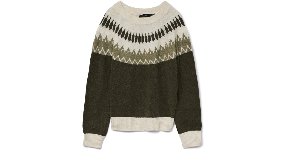 VERO MODA Damen Vmkaila Ls O-Neck Pullover Boo, Medium Grey Melange, S