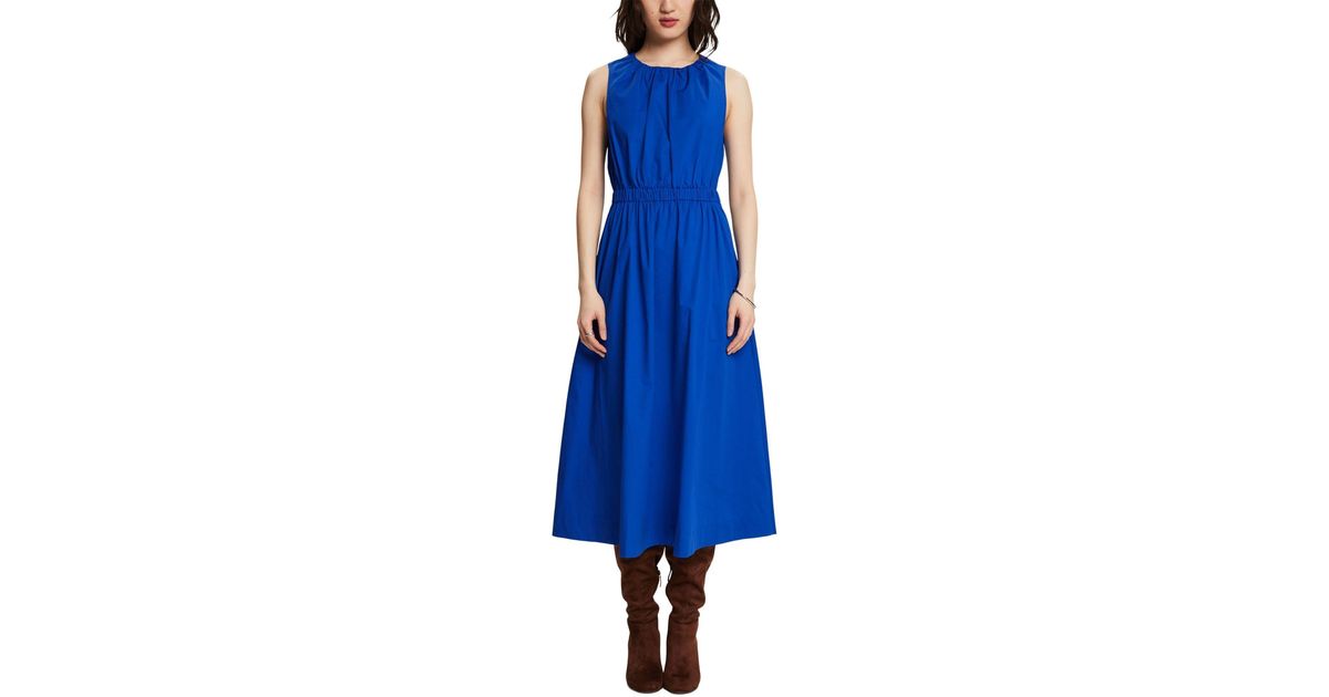 esprit hemdblusenkleid blau