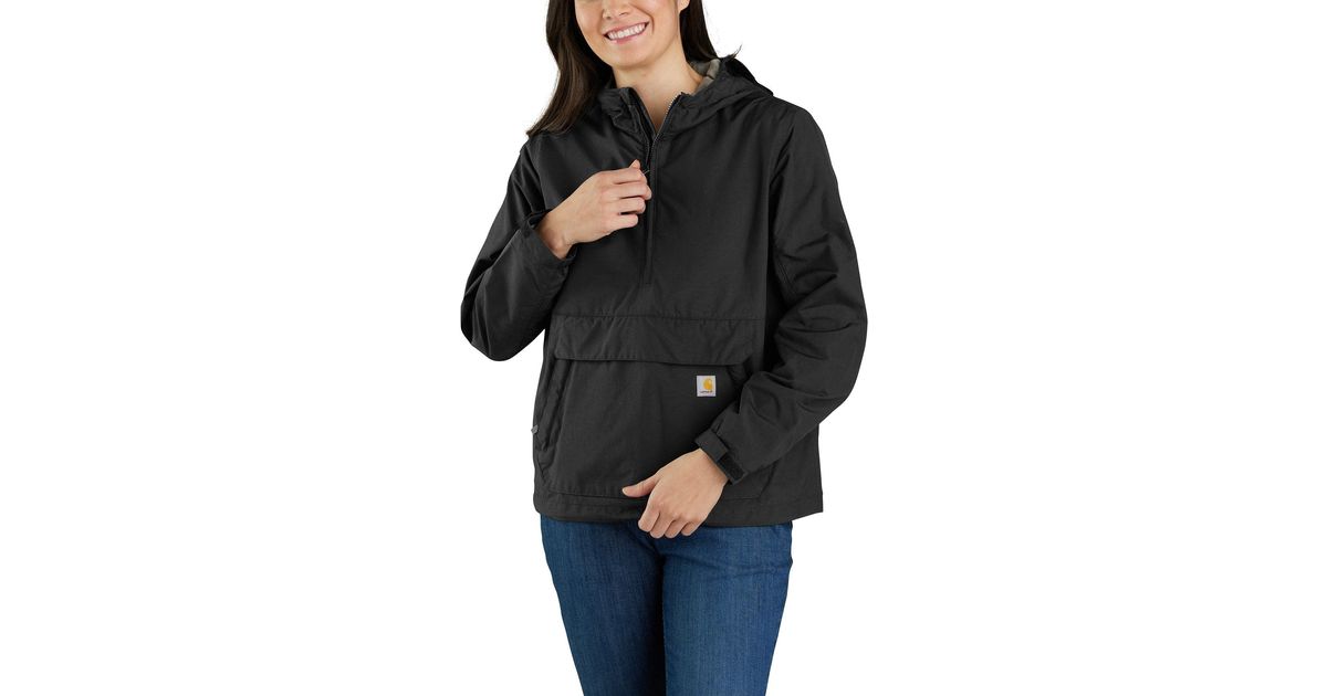 Carhartt Rain Defender Loose Fit Lightweight Packable Anorak in Black