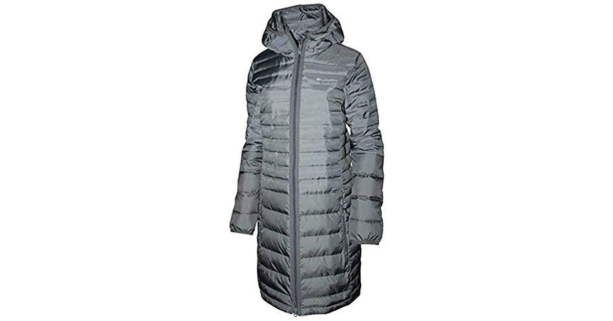 women's flurry run down long omni heat jacket coat hooded parka