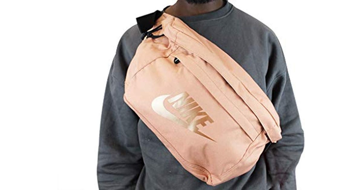 nike heritage hip pack rose gold