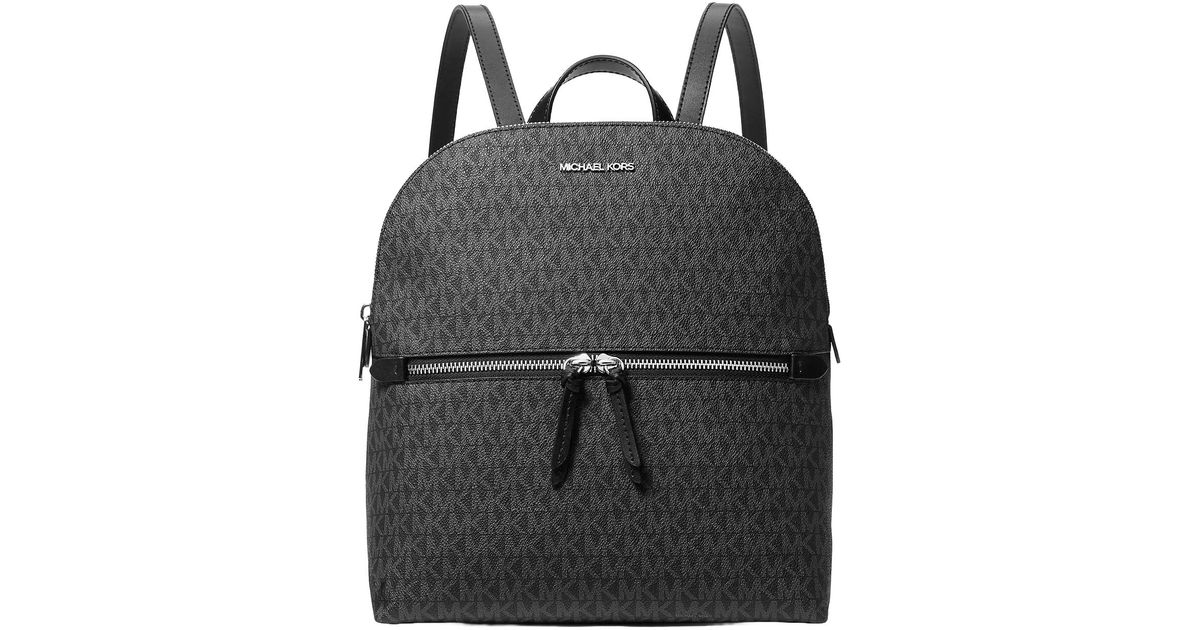 Michael Kors Dallas Medium Signature Logo Backpack in Black | Lyst UK