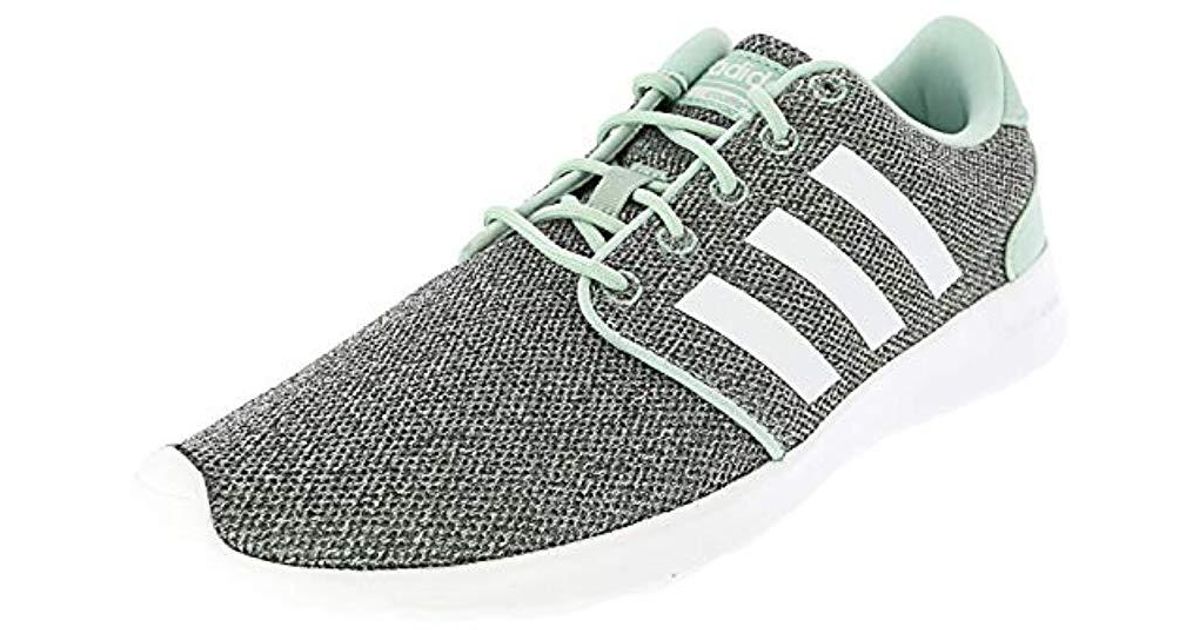 adidas cloudfoam green running shoes