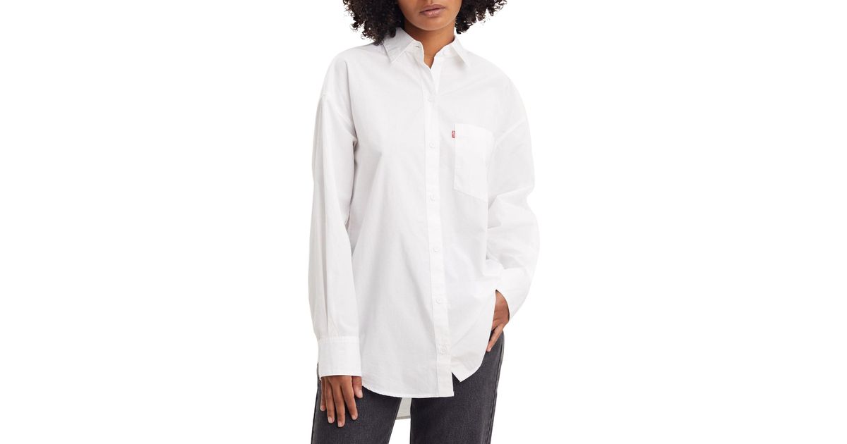 Levi's Nola Oversized Shirt Shirt Bright White