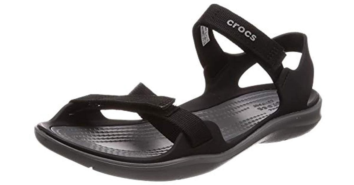 crocs swiftwater black sandals
