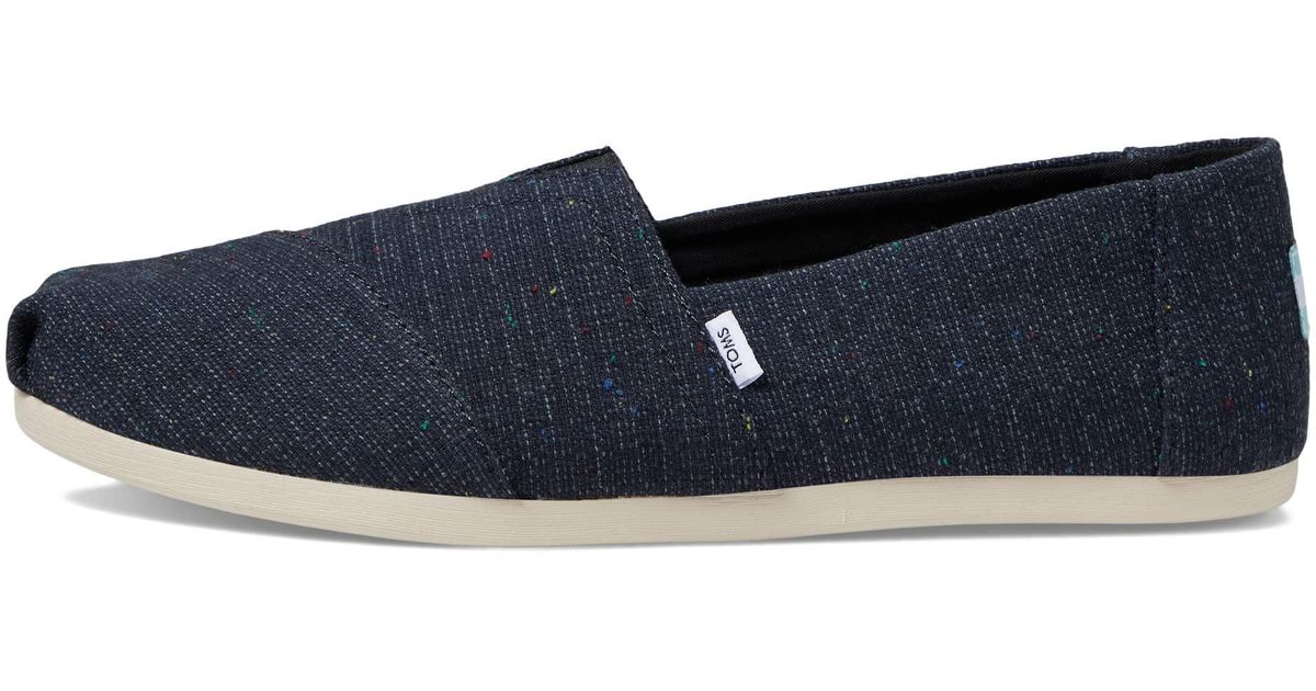 TOMS Alpargata Recycled Cotton Canvas Loafer Flat in Blue | Lyst