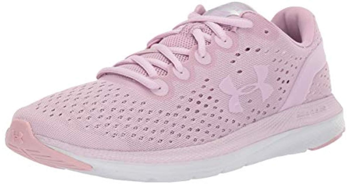 pink and gray under armour shoes