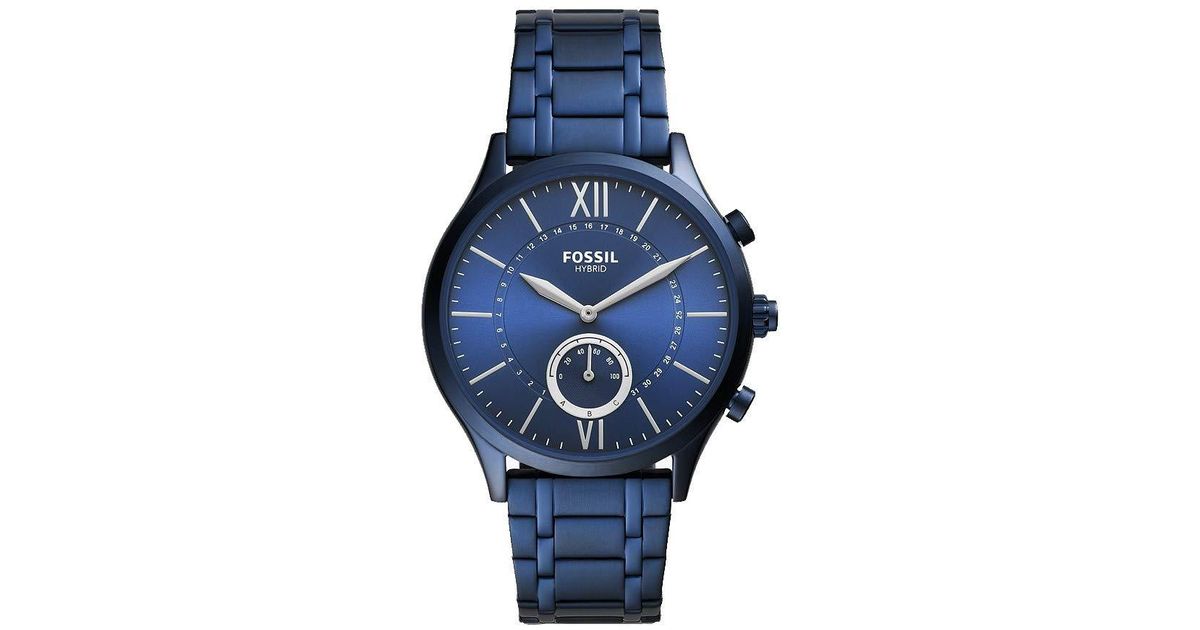 Fossil Fenmore- Hybrid Smartwatch With Blue Stainless Steel Strap For  Bqt1111 for Men - Lyst