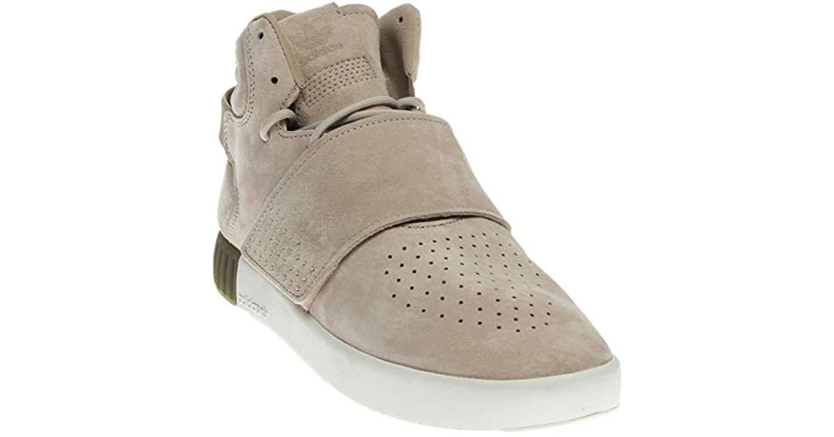 women's tubular invader strap suede sneakers