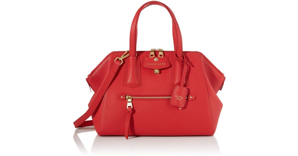 Vintage Guess Handbag Red Faux Leather VGUC - Organic Olivia