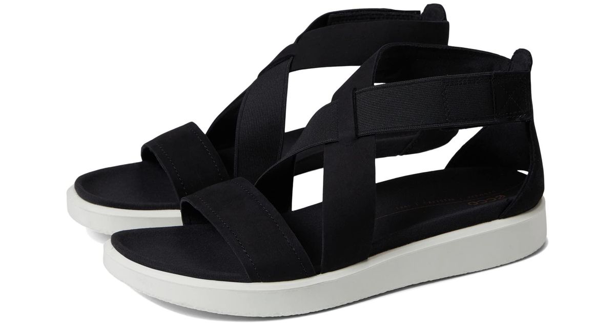 Ecco Leather Yuma Flat Sandal in Black Save 5 Lyst