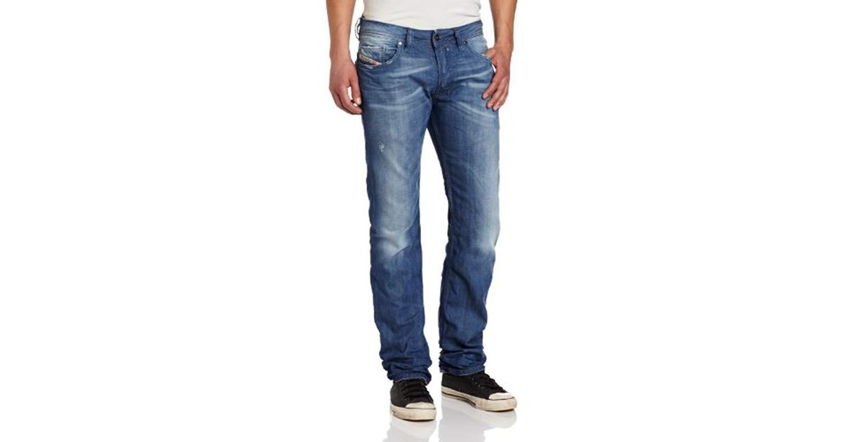 DIESEL Safado Regular Slim Straight-leg Jean 0807k in Blue for Men