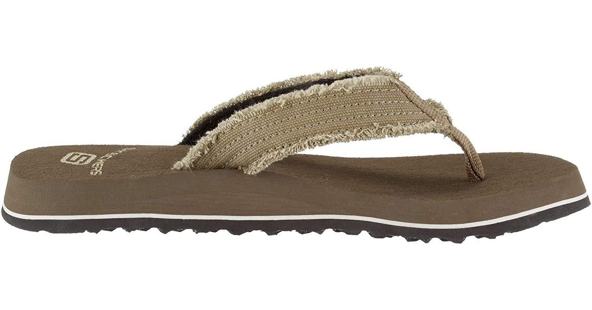 Skechers Usa Fray Cotton Thong,11 M Us,brown for Men - Lyst