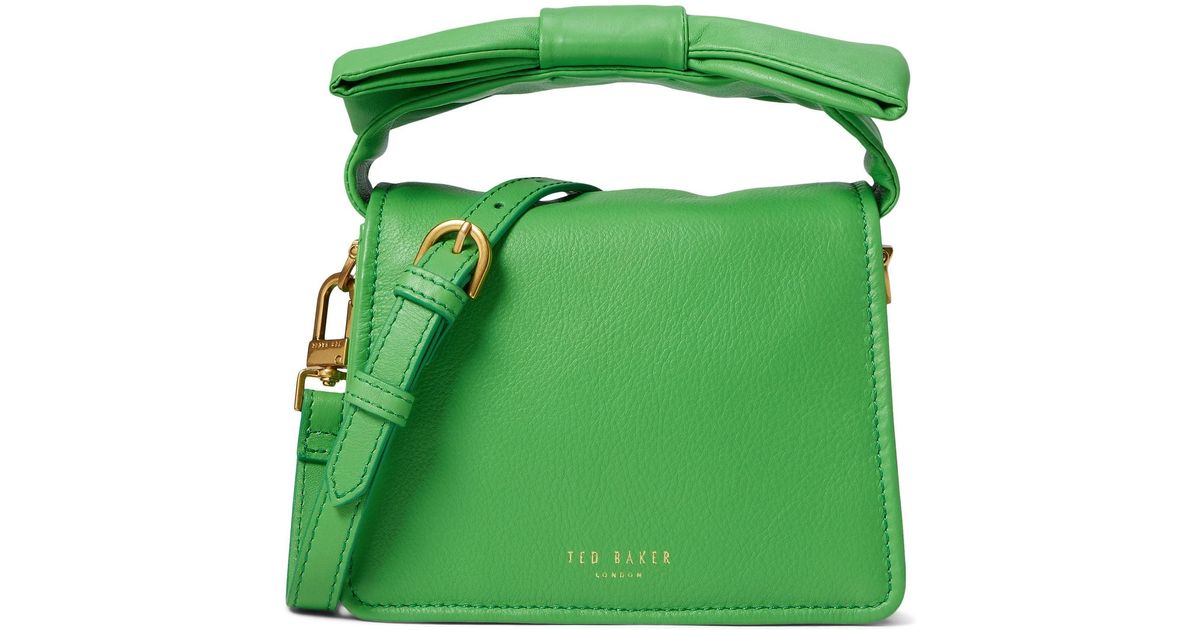 Ted Baker Niasina Bow Detail Mini Cross Body Bag in Green Lyst