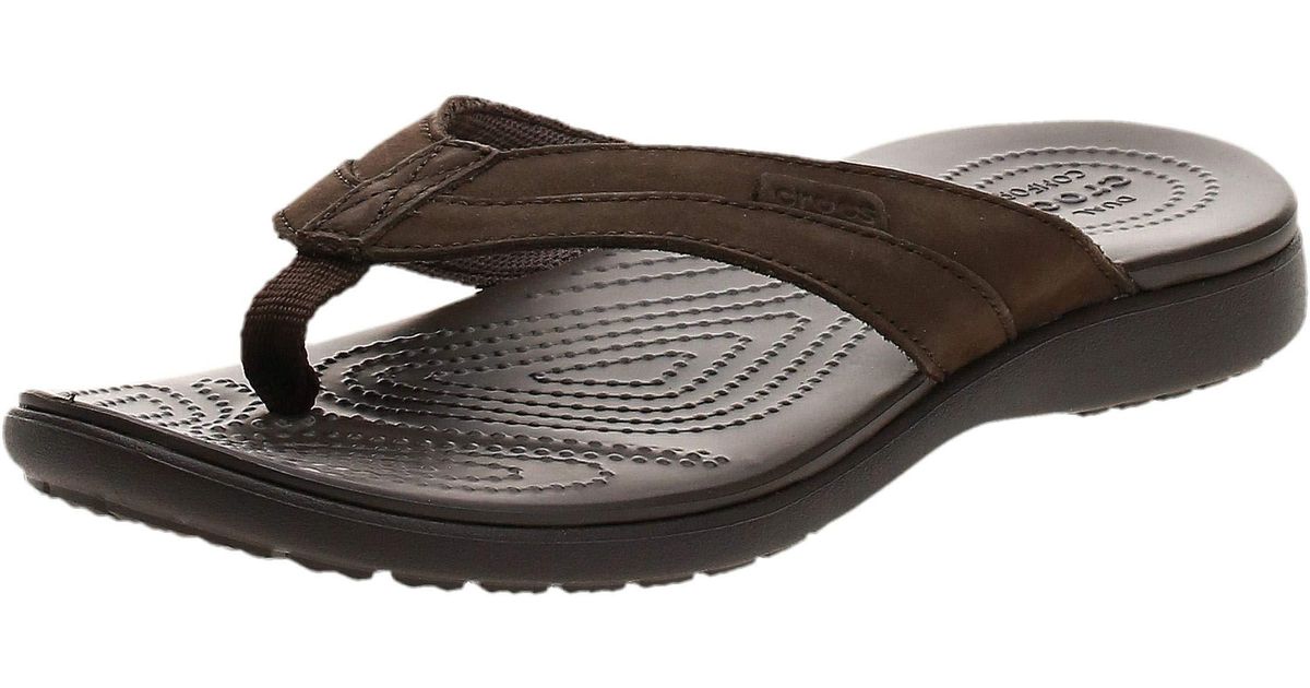 Crocs™ Santa Cruz Leather Flip Flop 