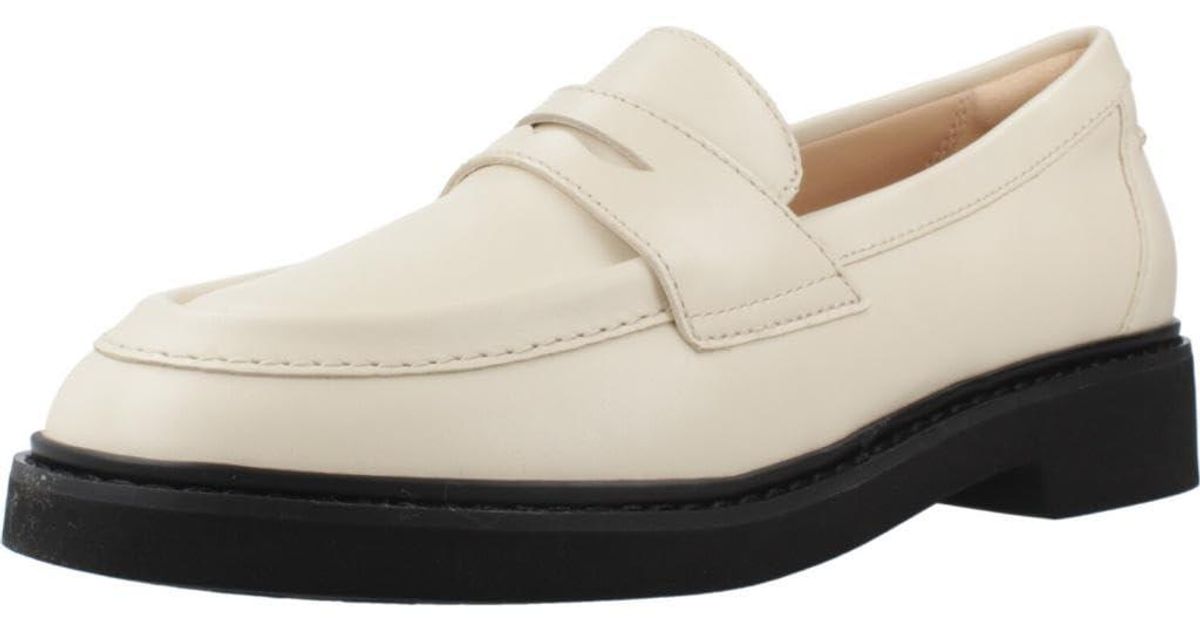 Splend Edge Clarks Splend Edge Loafer in White | Lyst UK