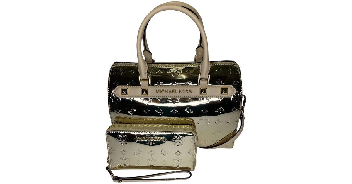 Michael Kors Michael Kara Large Duffle Satchel Bundled With Jet