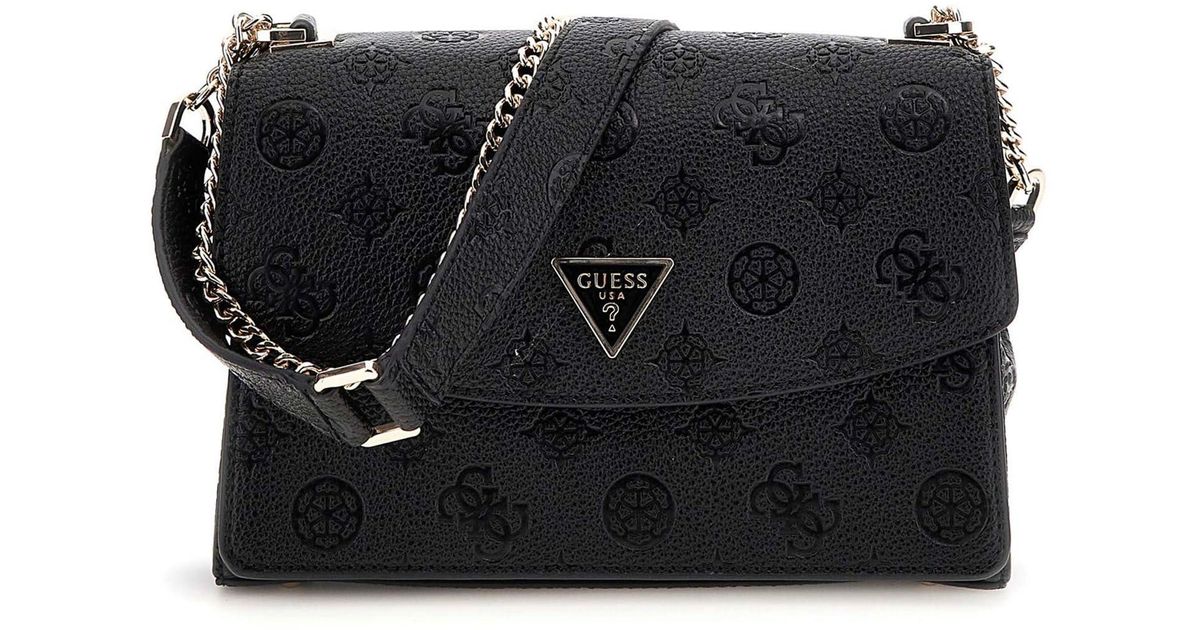 Sac Guess Cresidia II Convertible Xbody - Noir Logo - Polyuréthane - Neuf Avec étiquettes